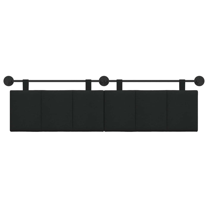 Cap de pat suspendat Pe perete Negru 170 x 55 x 5 cm țesătură - WALTI WALTI