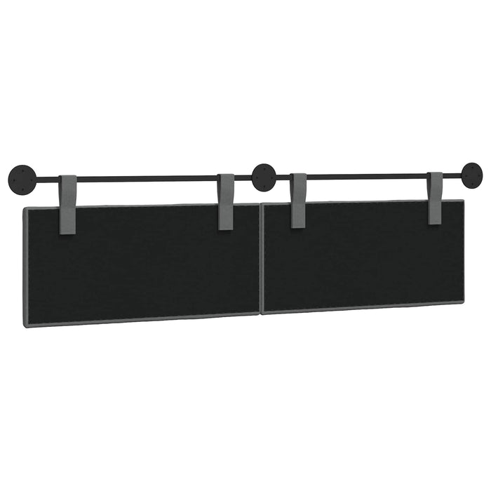 Cap de pat suspendat Dungi Gri închis 190 x 55 x 5 cm țesătură - WALTI WALTI