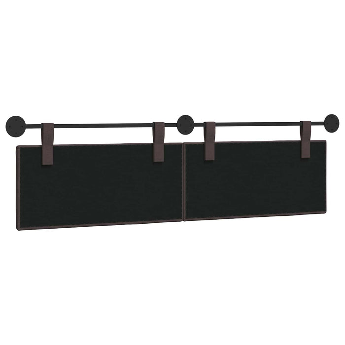 Cap de pat suspendat Dungi Maro închis 190 x 55 x 5 cm țesătură - WALTI WALTI