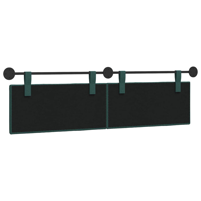 Cap de pat suspendat Verde închis 190 x 55 x 5 cm țesătură - WALTI WALTI