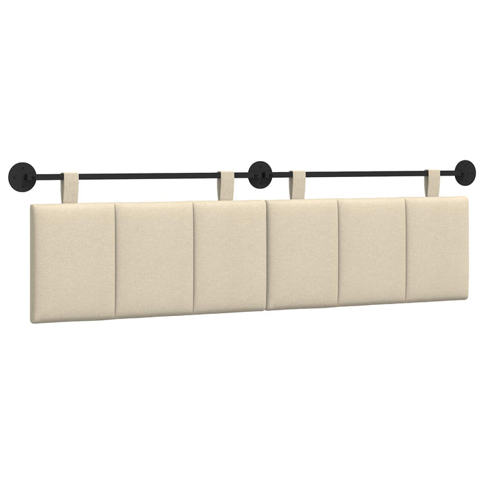 Cap de pat suspendat Pe perete Crem 190 x 55 x 5 cm țesătură - WALTI WALTI