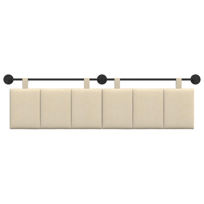 Cap de pat suspendat Pe perete Crem 190 x 55 x 5 cm țesătură - WALTI WALTI