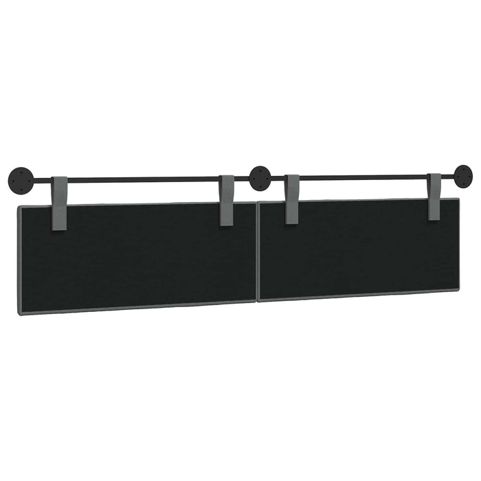 Cap de pat suspendat Dungi Gri închis 210 x 55 x 5 cm țesătură - WALTI WALTI