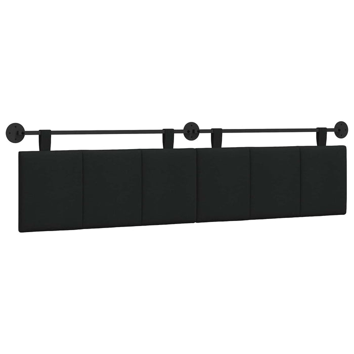 Cap de pat suspendat Pe perete Negru 210 x 55 x 5 cm țesătură - WALTI WALTI