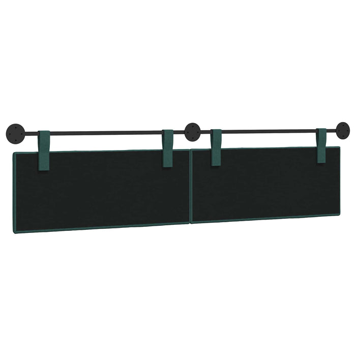 Cap de pat suspendat Verde închis 210 x 55 x 5 cm țesătură - WALTI WALTI