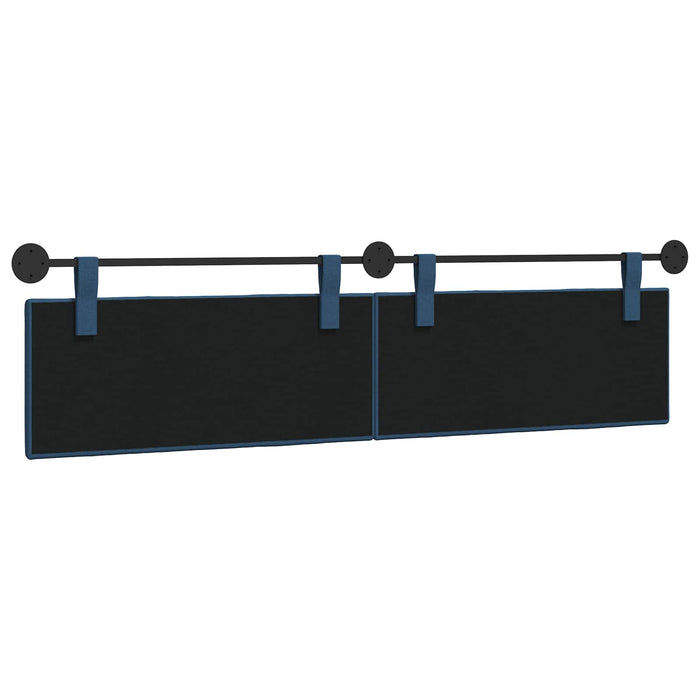Cap de pat suspendat Dungi albastru 210 x 55 x 5 cm țesătură - WALTI WALTI
