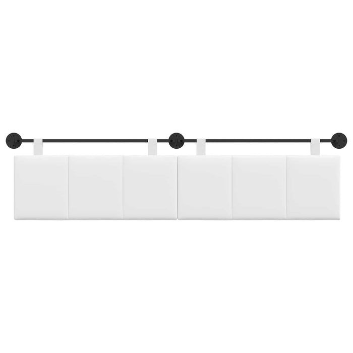Cap de pat suspendat Pe perete Alb 210 x 55 x 5 cm țesătură - WALTI WALTI