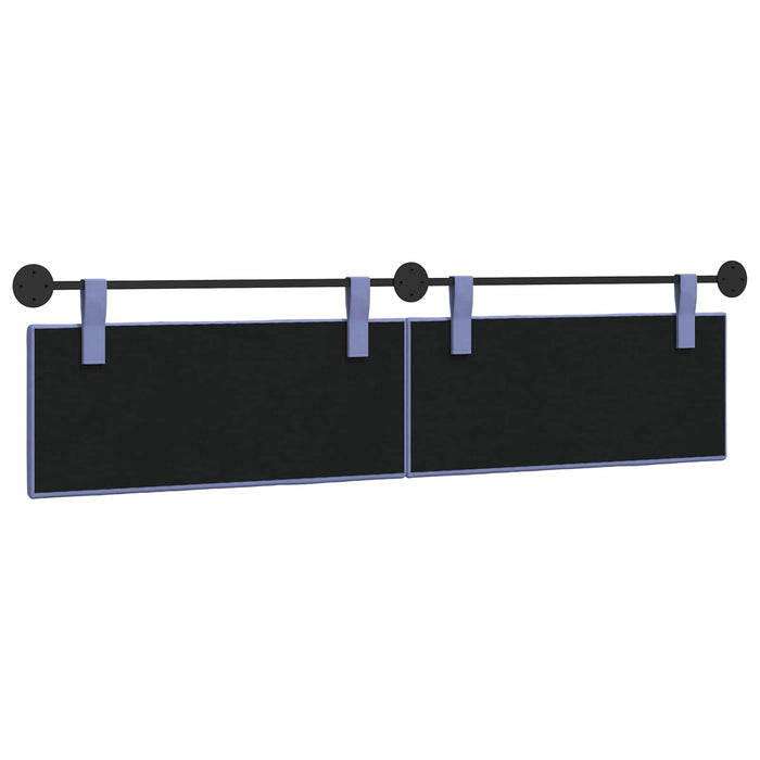 Cap de pat suspendat Albastru Jeans 210 x 55 x 5 cm țesătură - WALTI WALTI