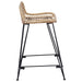 Scaun de bar 2 pcs natural 44 x 45 x 76 cm Rattan și oțel - WALTI WALTI