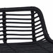 Scaun de bar 2 pcs Negru 44 x 45 x 76 cm Rattan și oțel - WALTI WALTI