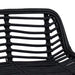 Scaun de bar 2 pcs Negru 44 x 46 x 91 cm Rattan și oțel - WALTI WALTI