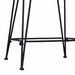 Scaun de bar 2 pcs Negru 44 x 46 x 91 cm Rattan și oțel - WALTI WALTI