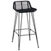 Scaun de bar 2 pcs Negru 44 x 46 x 91 cm Rattan și oțel - WALTI WALTI
