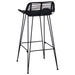Scaun de bar 2 pcs Negru 44 x 46 x 91 cm Rattan și oțel - WALTI WALTI