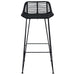 Scaun de bar 2 pcs Negru 44 x 46 x 91 cm Rattan și oțel - WALTI WALTI