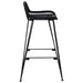 Scaun de bar 2 pcs Negru 44 x 46 x 91 cm Rattan și oțel - WALTI WALTI