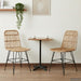Scaun de dining 2 pcs natural 41 x 55 x 85 cm Rattan și oțel - WALTI WALTI
