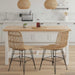 Scaun de dining 2 pcs natural 41 x 55 x 85 cm Rattan și oțel - WALTI WALTI