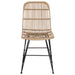 Scaun de dining 2 pcs natural 41 x 55 x 85 cm Rattan și oțel - WALTI WALTI
