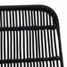 Scaun de dining 2 pcs Negru 41 x 55 x 85 cm Rattan și oțel - WALTI WALTI