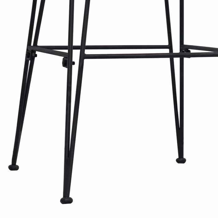 Scaun de dining 2 pcs Negru 41 x 55 x 85 cm Rattan și oțel - WALTI WALTI