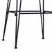 Scaun de dining 2 pcs Negru 41 x 55 x 85 cm Rattan și oțel - WALTI WALTI