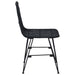 Scaun de dining 2 pcs Negru 41 x 55 x 85 cm Rattan și oțel - WALTI WALTI