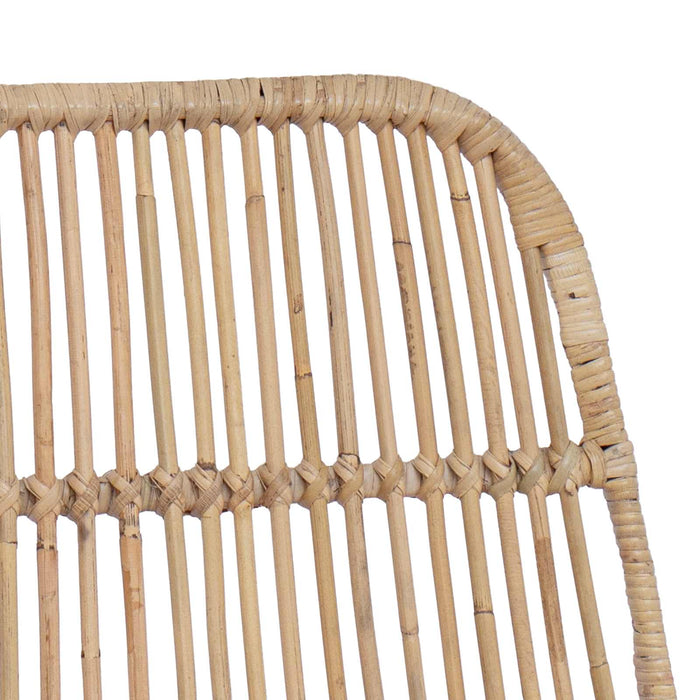 Scaun de bar 2 pcs natural 44 x 54 x 96 cm Rattan și oțel - WALTI WALTI
