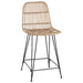 Scaun de bar 2 pcs natural 44 x 54 x 96 cm Rattan și oțel - WALTI WALTI