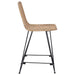 Scaun de bar 2 pcs natural 44 x 54 x 96 cm Rattan și oțel - WALTI WALTI