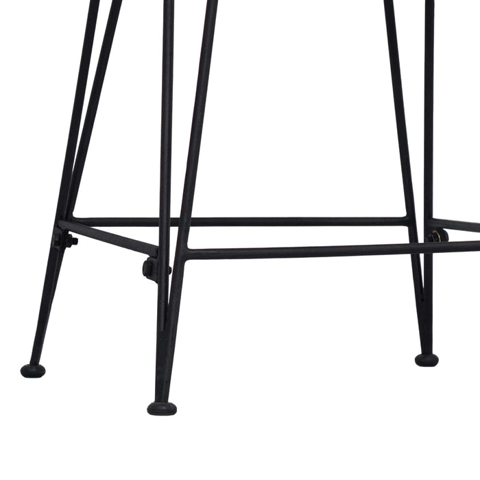 Scaun de bar 2 pcs Negru 44 x 54 x 96 cm Rattan și oțel - WALTI WALTI