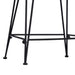 Scaun de bar 2 pcs Negru 44 x 54 x 96 cm Rattan și oțel - WALTI WALTI