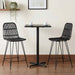 Scaun de bar 2 pcs Negru 44 x 54 x 96 cm Rattan și oțel - WALTI WALTI