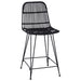 Scaun de bar 2 pcs Negru 44 x 54 x 96 cm Rattan și oțel - WALTI WALTI