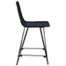 Scaun de bar 2 pcs Negru 44 x 54 x 96 cm Rattan și oțel - WALTI WALTI