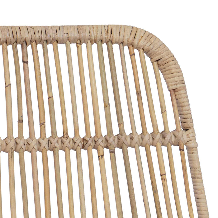 Scaun de bar 2 pcs natural 44 x 55 x 109 cm Rattan și oțel - WALTI WALTI