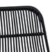 Scaun de bar 2 pcs Negru 44 x 55 x 109 cm Rattan și oțel - WALTI WALTI