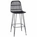 Scaun de bar 2 pcs Negru 44 x 55 x 109 cm Rattan și oțel - WALTI WALTI