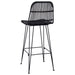 Scaun de bar 2 pcs Negru 44 x 55 x 109 cm Rattan și oțel - WALTI WALTI