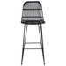 Scaun de bar 2 pcs Negru 44 x 55 x 109 cm Rattan și oțel - WALTI WALTI