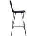 Scaun de bar 2 pcs Negru 44 x 55 x 109 cm Rattan și oțel - WALTI WALTI