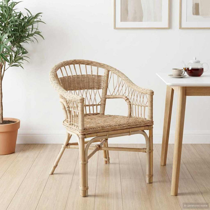 Scaun stivuibil natural 60 x 60 x 81 cm Ratan - WALTI WALTI