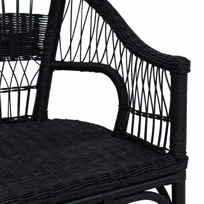 Scaun stivuibil Negru 60 x 60 x 81 cm Ratan - WALTI WALTI