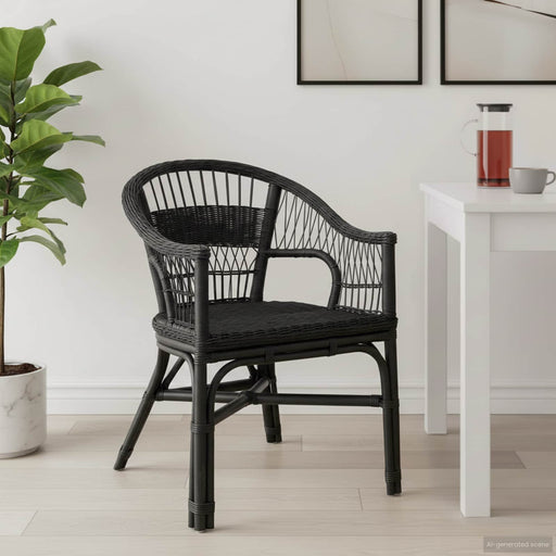 Scaun stivuibil Negru 60 x 60 x 81 cm Ratan - WALTI WALTI