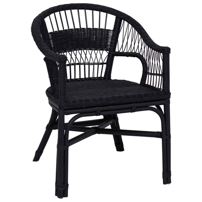 Scaun stivuibil Negru 60 x 60 x 81 cm Ratan - WALTI WALTI