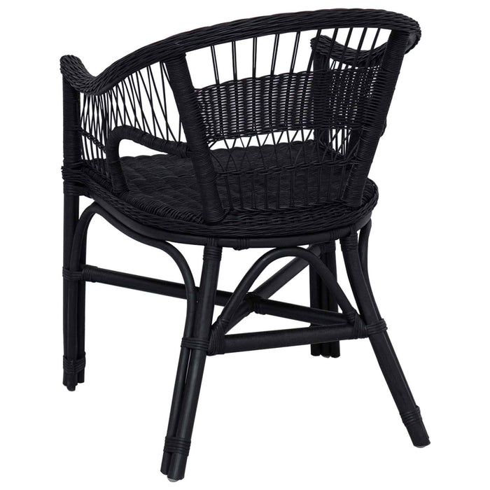 Scaun stivuibil Negru 60 x 60 x 81 cm Ratan - WALTI WALTI