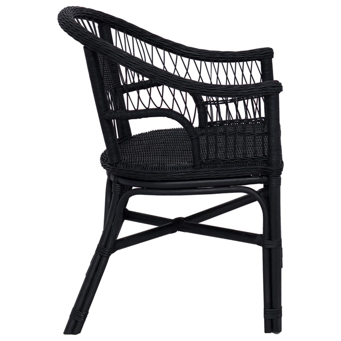 Scaun stivuibil Negru 60 x 60 x 81 cm Ratan - WALTI WALTI