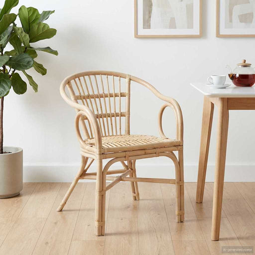 Scaun stivuibil natural 58 x 60 x 81 cm Ratan - WALTI WALTI