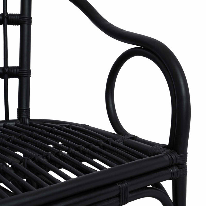 Scaun stivuibil Negru 58 x 60 x 81 cm Ratan - WALTI WALTI