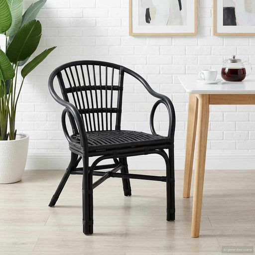 Scaun stivuibil Negru 58 x 60 x 81 cm Ratan - WALTI WALTI